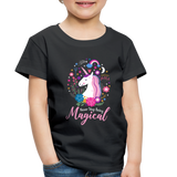 Unicorn Never Stop Being Magical Toddler Premium T-Shirt (CK1520) - black