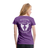 Grandma Guardian Angel Women’s Premium T-Shirt (CK3572) - purple