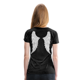 Angle Wings Women’s Premium T-Shirt - charcoal gray