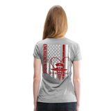 Emergency Nurse Flag Women’s Premium T-Shirt (CK4126) - heather gray
