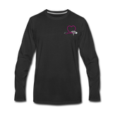 Emergency Nurse Flag Stethoscope Front Men's Premium Long Sleeve T-Shirt - black
