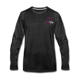 Emergency Nurse Flag Stethoscope Front Men's Premium Long Sleeve T-Shirt - charcoal gray