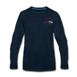 Emergency Nurse Flag Stethoscope Front Men's Premium Long Sleeve T-Shirt - deep navy