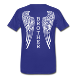 Brother Angel Wings Men's Premium T-Shirt - No Dates - royal blue