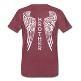 Brother Angel Wings Men's Premium T-Shirt - No Dates - heather burgundy