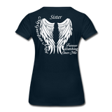 Sister Guardian Angel Women’s Premium T-Shirt (CK1484) - deep navy