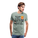 Aunt - Trump Men's Premium T-Shirt - steel green