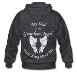 Dad Guardian Angel Gildan Heavy Blend Adult Zip Hoodie (CK3603) - deep heather