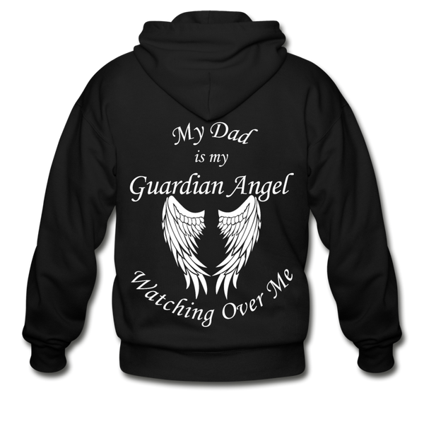 Dad Guardian Angel Gildan Heavy Blend Adult Zip Hoodie (CK3603) - black
