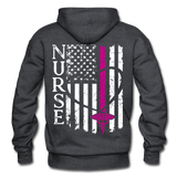 Amy RN Nurse Flag Gildan Heavy Blend Adult Hoodie - charcoal grey
