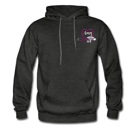 Amy RN Nurse Flag Men's Hoodie - charcoal grey