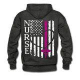 Amy RN Nurse Flag Men's Hoodie - charcoal grey