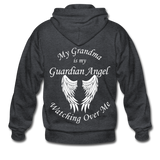 Grandma Guardian Angel Gildan Heavy Blend Adult Zip Hoodie  (CK3605) - deep heather