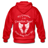 Grandma Guardian Angel Gildan Heavy Blend Adult Zip Hoodie  (CK3605) - red