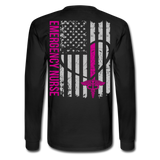 Julie Emergency Nurse Flag Men's Long Sleeve T-Shirt - black