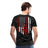 Amy RN Emergency Nurse Flag Men's Premium T-Shirt - charcoal grey