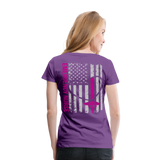 Amy Emergency Nurse Flag Women’s Premium T-Shirt - purple