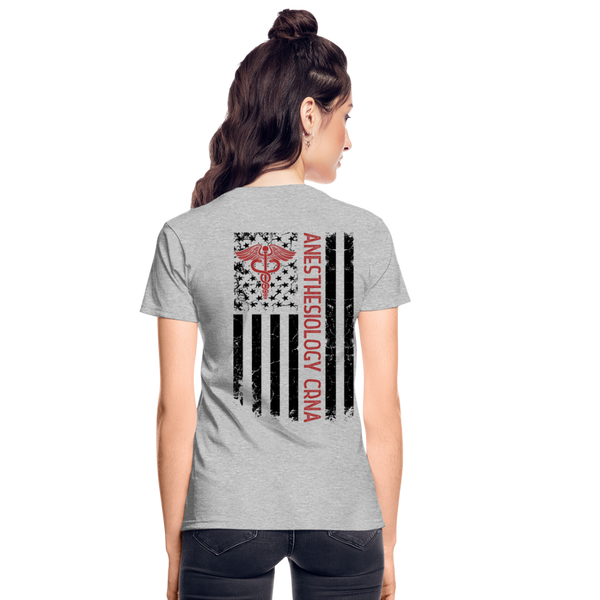 Anesthesiology CRNA Gildan Ultra Cotton Ladies T-Shirt - heather gray