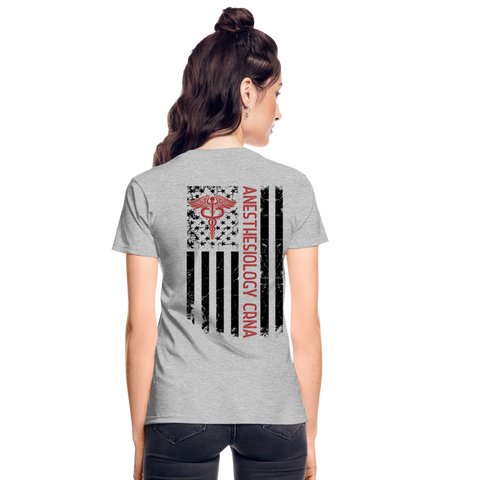 Anesthesiology CRNA Gildan Ultra Cotton Ladies T-Shirt - heather gray