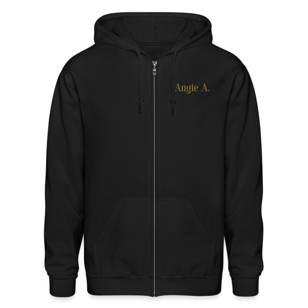 Angie A. Gildan Heavy Blend Adult Zip Hoodie - black