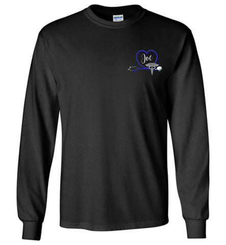Joe Emergency Nurse Flag Long Sleeve - Blue