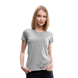 My Favorite Trooper Calls Me Mom Women’s Premium T-Shirt - Back Only Print - heather gray