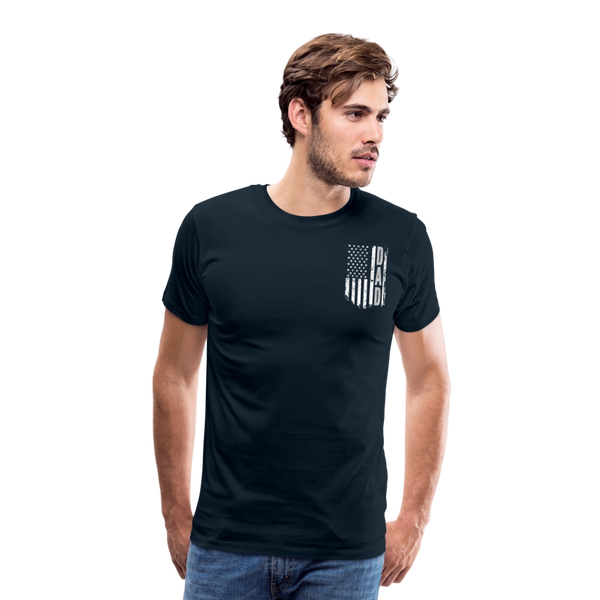 Dad American Flag Men's Premium T-Shirt (CK1903) - deep navy