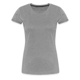 My Favorite Trooper Calls Me Mom Women’s Premium T-Shirt - Back Only Print - heather gray