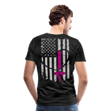 Nurse Flag - Heart Flag Front Men's Premium T-Shirt (CK1818) Updated - charcoal grey
