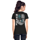 Nurse Flag Women’s Premium Organic T-Shirt (CK4119) - black