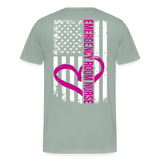Emergency Room Nurse Flag Men's Premium T-Shirt (CK1836) Updated - steel green