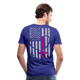 Nurse Flag - Heart Flag Front Men's Premium T-Shirt (CK1818) Updated - royal blue