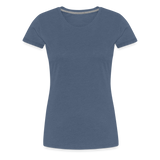 My Favorite Trooper Calls Me Mom Women’s Premium T-Shirt - Back Only Print - heather blue