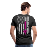 Nurse Flag - Heart Flag Front Men's Premium T-Shirt (CK1818) Updated - black