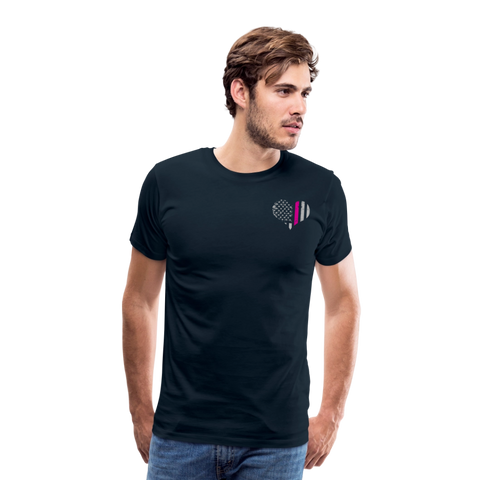 Nurse Flag - Heart Flag Front Men's Premium T-Shirt (CK1818) Updated - deep navy