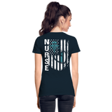 Nurse Flag Women’s Premium Organic T-Shirt (CK4119) - deep navy