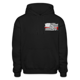 My Favorite Firefighter Calls me Mom Gildan Heavy Blend Adult Hoodie  (Front and Back) - black