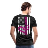 Emergency Room Nurse Flag Men's Premium T-Shirt (CK1836) Updated - charcoal grey