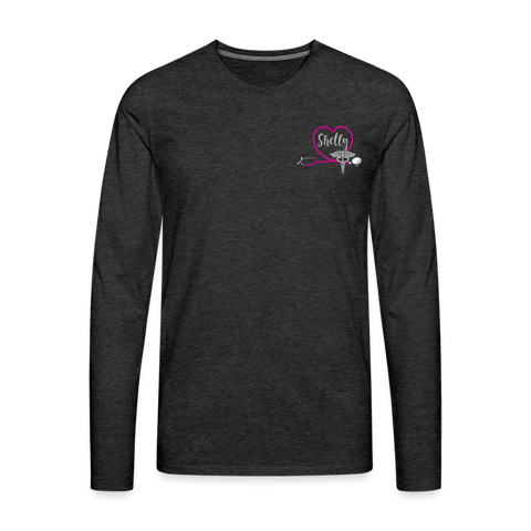 3468098393 ER Nurse Flag Men's Premium Long Sleeve T-Shirt - charcoal grey