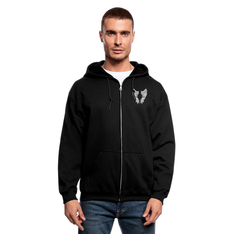 Dad Guardian Angel Gildan Heavy Blend Adult Zip Hoodie (CK3603) - black