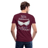 3676186949  Son Amazing Angel Men's Premium T-Shirt (CK1480) - maroon