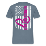 Emergency Room Nurse Flag Men's Premium T-Shirt (CK1836) Updated - steel blue