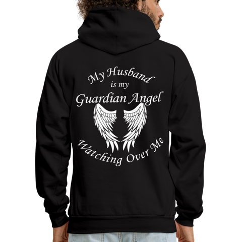 Husband Guardian Angel Adult Hoodie (CK3555) - black