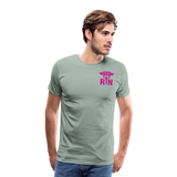 Emergency Room Nurse Flag Men's Premium T-Shirt (CK1836) Updated - steel green
