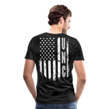 Unc American Flag Men's Premium T-Shirt - charcoal grey