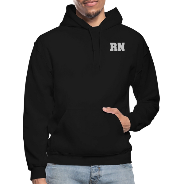 RN Nurse Flag Gildan Heavy Blend Adult Hoodie - black