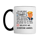 Trump Sobriety Contrast Coffee Mug - white/black