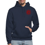 3725887549 Firefighter Flag Gildan Heavy Blend Adult Hoodie - navy