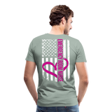 Emergency Room Nurse Flag Men's Premium T-Shirt (CK1836) Updated - steel green