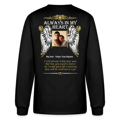 Custom Men's Long Sleeve T-Shirt - TNTRed - black